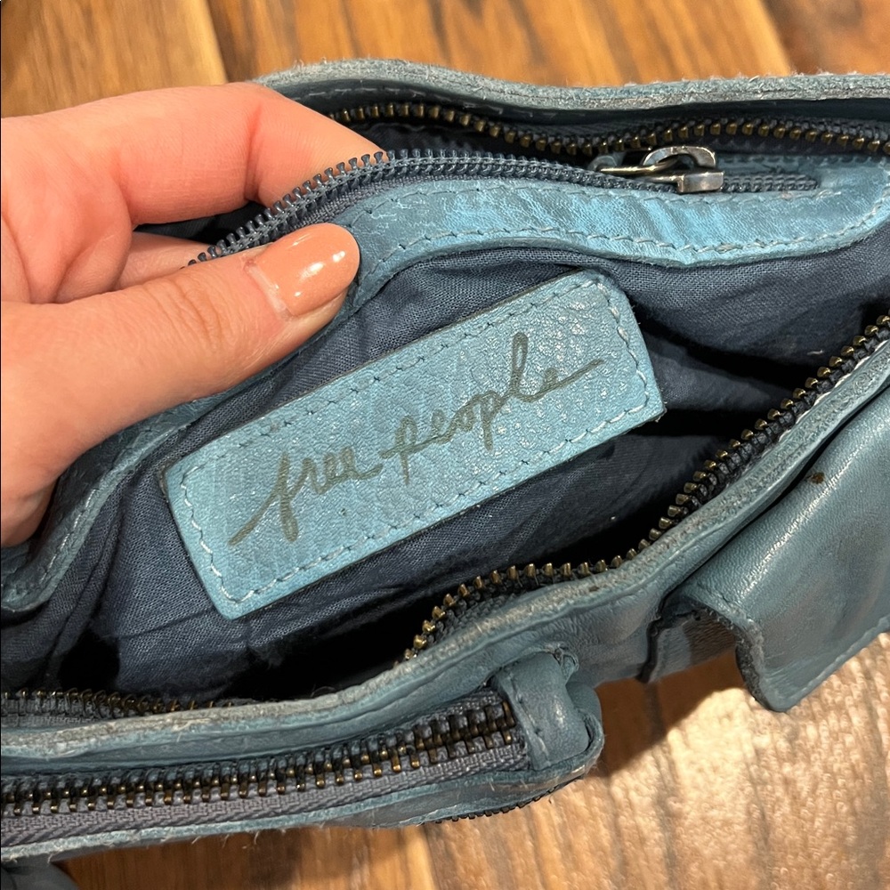 Free People blue Wade Leather Sling Purse - Picture 3 of 5